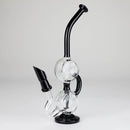 10" Dab Rig Recycler M14 - Black and Clear Glass Rig PINNACLE DISTRIBUTORS INC.