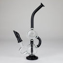 10" Dab Rig Recycler M14 - Black and Clear Glass Rig PINNACLE DISTRIBUTORS INC.