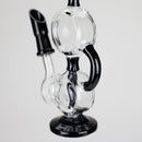 10" Dab Rig Recycler M14 - Black and Clear Glass Rig PINNACLE DISTRIBUTORS INC.
