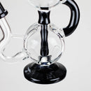 10" Dab Rig Recycler M14 - Black and Clear Glass Rig PINNACLE DISTRIBUTORS INC.