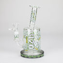 7" Color accented Glass Bong With Perc- 420 Special Edition Glass Bong 777 Smoke