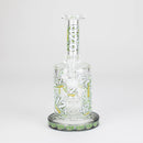 7" Color accented Glass Bong With Perc- 420 Special Edition Glass Bong 777 Smoke