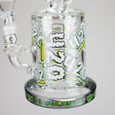 7" Color accented Glass Bong With Perc- 420 Special Edition Glass Bong 777 Smoke