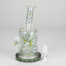 7" Color accented Glass Bong With Perc- 420 Special Edition Glass Bong 777 Smoke