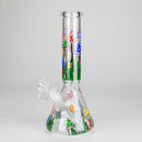 Z10" Glow in the dark Glass Bong With Mushroom Design Glass Bong 777 Smoke