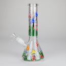 Z10" Glow in the dark Glass Bong With Mushroom Design Glass Bong 777 Smoke