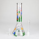 Z10" Glow in the dark Glass Bong With Mushroom Design Glass Bong 777 Smoke