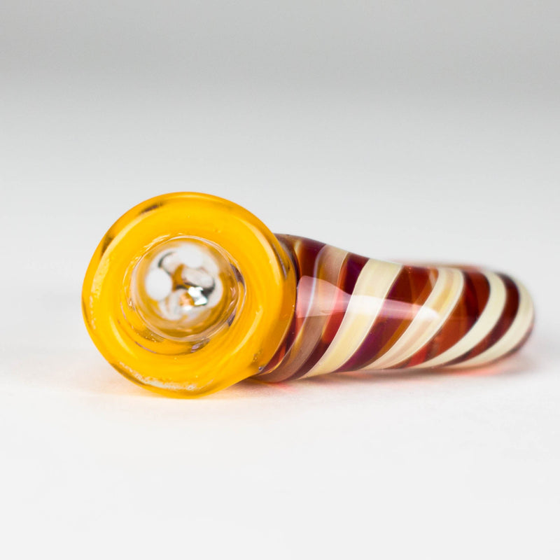 O Shine Glassworks | 14mm 3 Hole Vacstack Bowl with Horn - Made in Canada