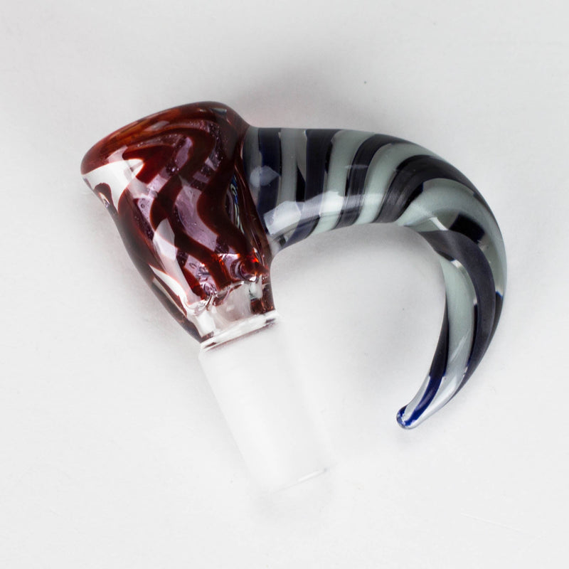 O Shine Glassworks | 14mm 3 Hole Vacstack Bowl with Horn - Made in Canada