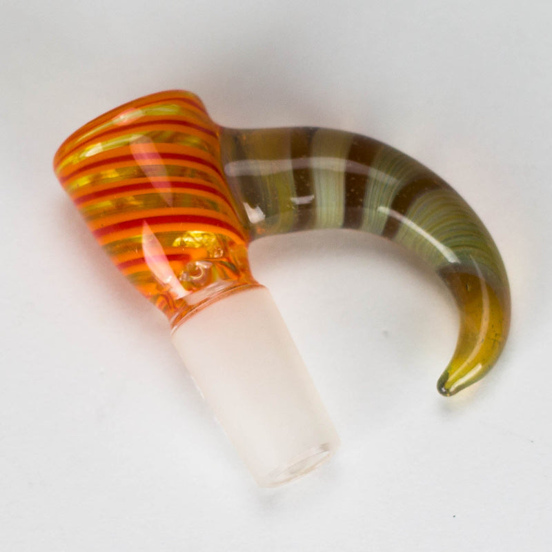 O Shine Glassworks | 14mm 3 Hole Vacstack Bowl with Horn - Made in Canada