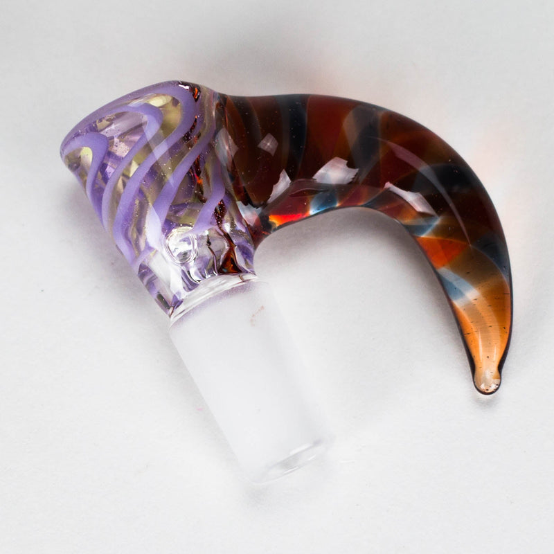 O Shine Glassworks | 14mm 3 Hole Vacstack Bowl with Horn - Made in Canada