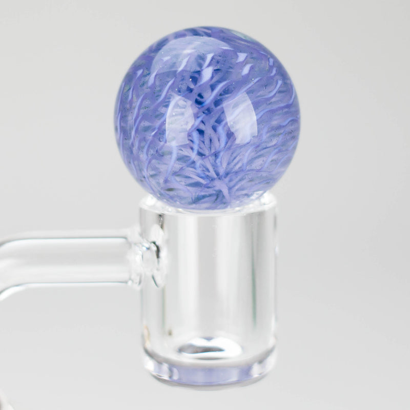 O Shine Glassworks | Latticino Marble Carb Cap - Made in Canada