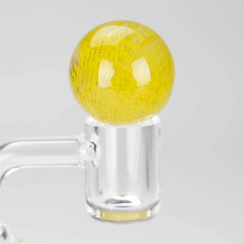 O Shine Glassworks | Latticino Marble Carb Cap - Made in Canada