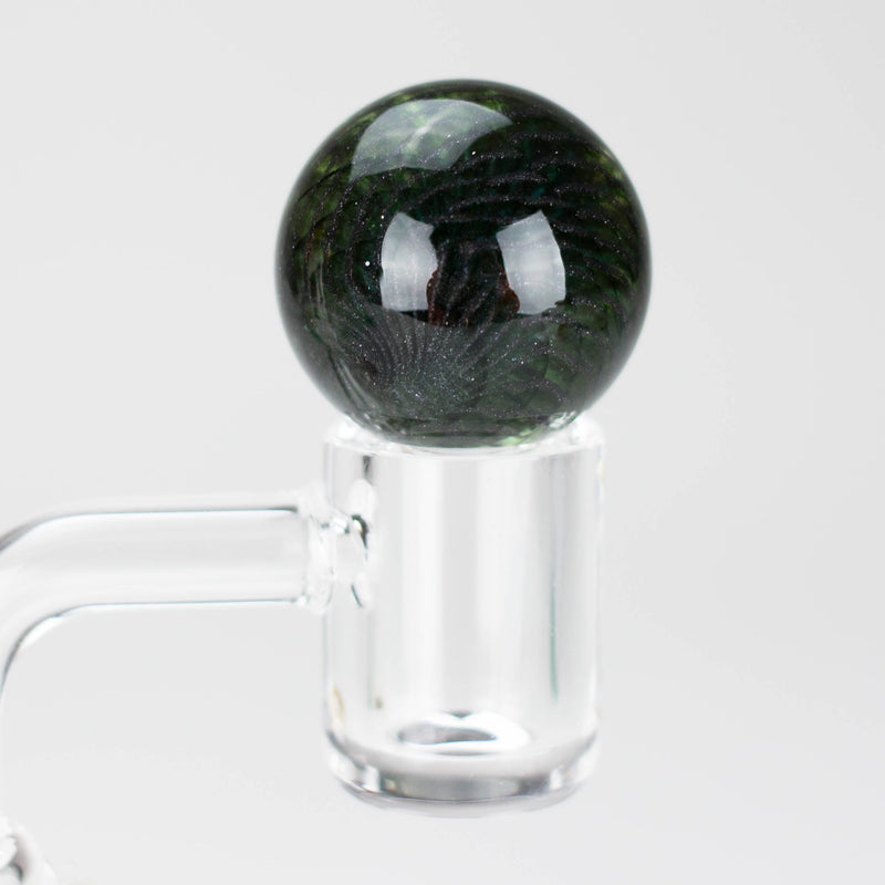 O Shine Glassworks | Latticino Marble Carb Cap - Made in Canada