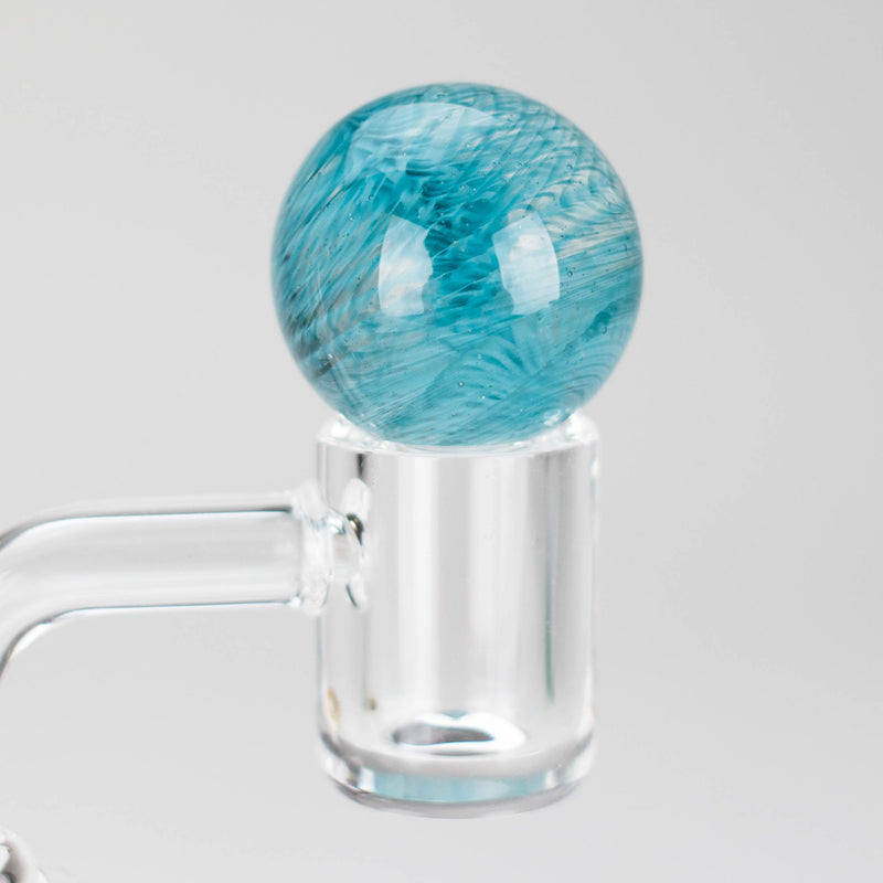 O Shine Glassworks | Latticino Marble Carb Cap - Made in Canada