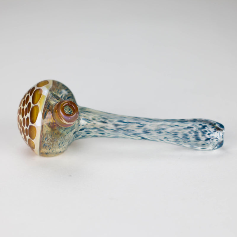 O Shine Glassworks | Frit Honeycomb Pipe - Made in Canada