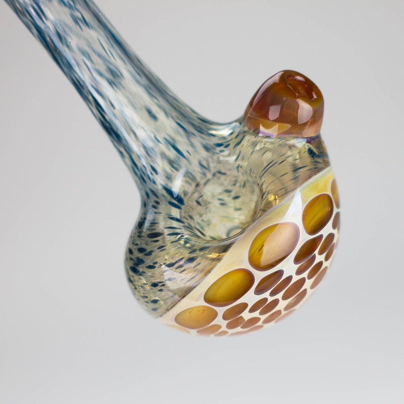 O Shine Glassworks | Frit Honeycomb Pipe - Made in Canada