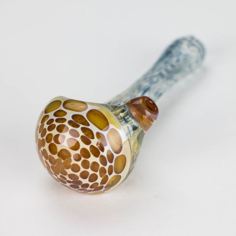 O Shine Glassworks | Frit Honeycomb Pipe - Made in Canada