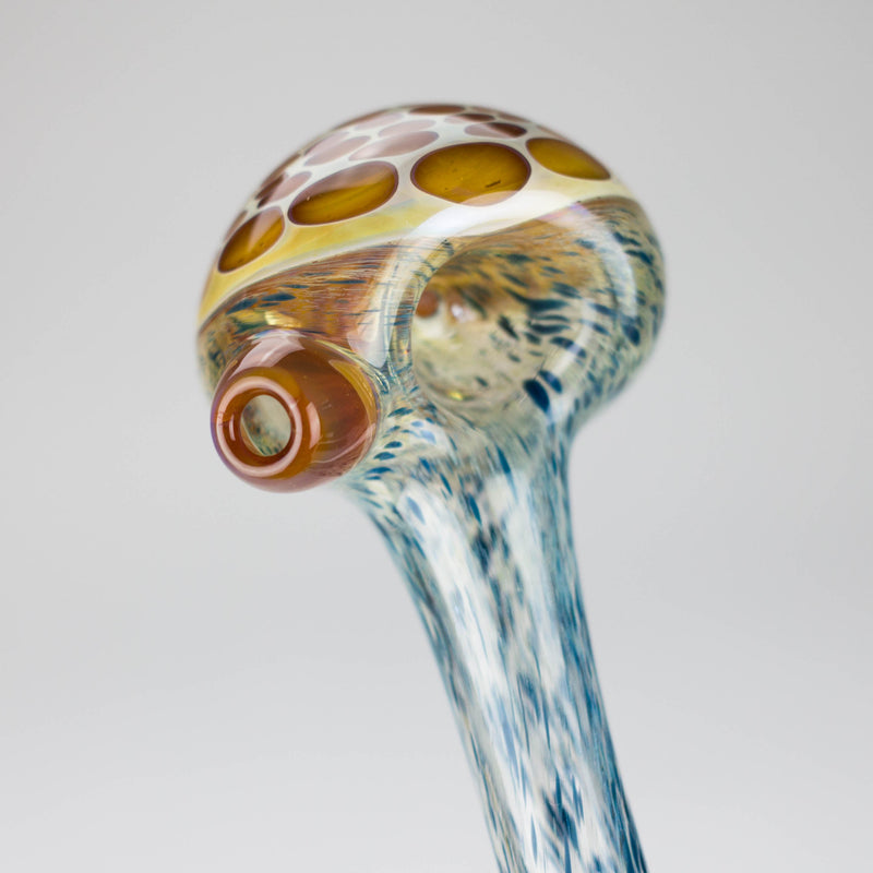 O Shine Glassworks | Frit Honeycomb Pipe - Made in Canada