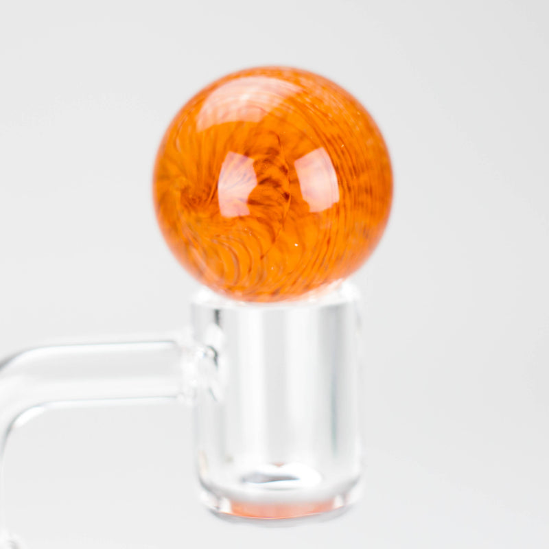 O Shine Glassworks | Latticino Marble Carb Cap - Made in Canada