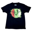 Cheech & Chong | "Leaves Outside Circle" Men's T-Shirt Black - Officially Licensed Short Sleeve Philcos Medium
