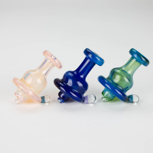 O Shine Glassworks | Fume Coloured Carb Cap with Micro Opal - Made in Canada