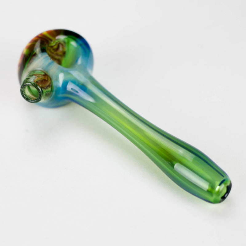 O Shine Glassworks | Fume Coloured Pipe with Reverse Axis Bowl - Made in Canada