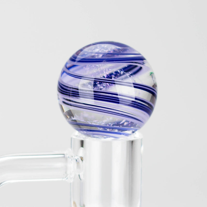 O Shine Glassworks | Dicrhoic Swirl Carb Cap marble-Made in Canada