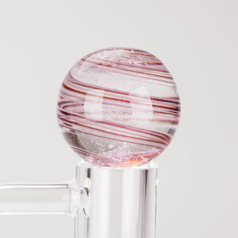 O Shine Glassworks | Dicrhoic Swirl Carb Cap marble-Made in Canada