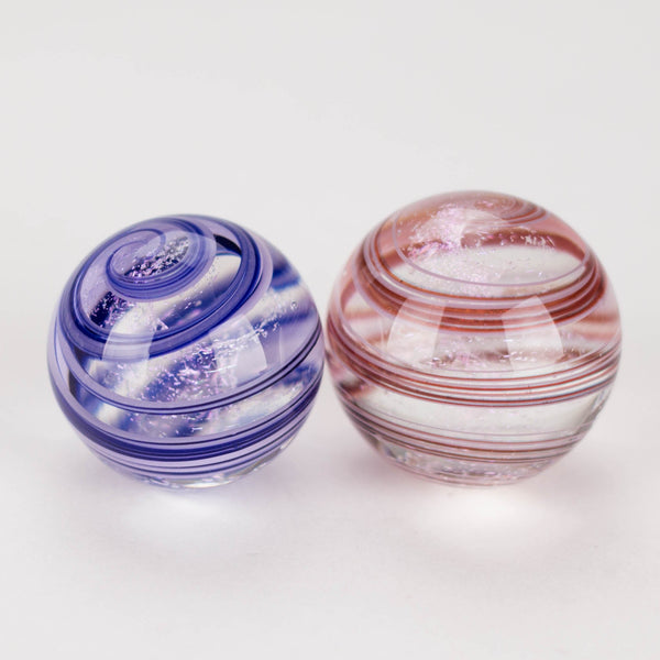 O Shine Glassworks | Dicrhoic Swirl Carb Cap marble-Made in Canada