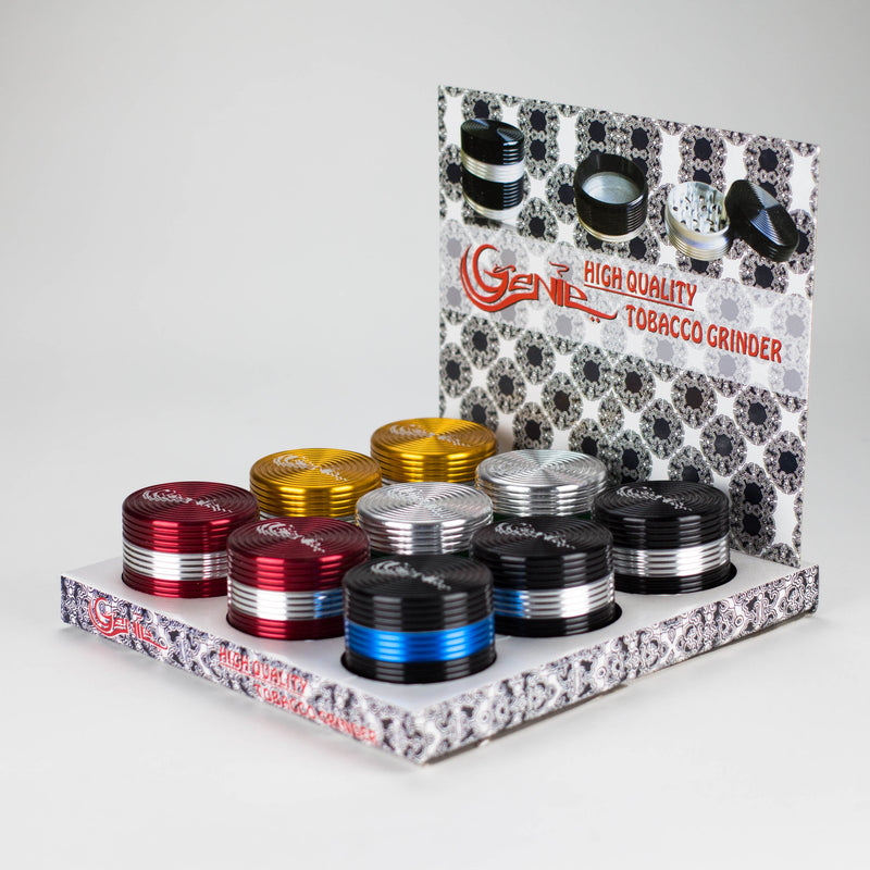 O Genie | Two tone Aluminum 4pts Grinder Box of 9