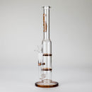 Ganjavibes | 11" Double Honeycomb Percolator Glass Bong Glass Bong Maple Craft Inc Amber