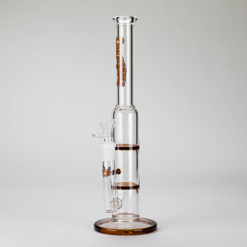 O Ganja vibes | 11" Double Honeycomb Percolator Glass Bong