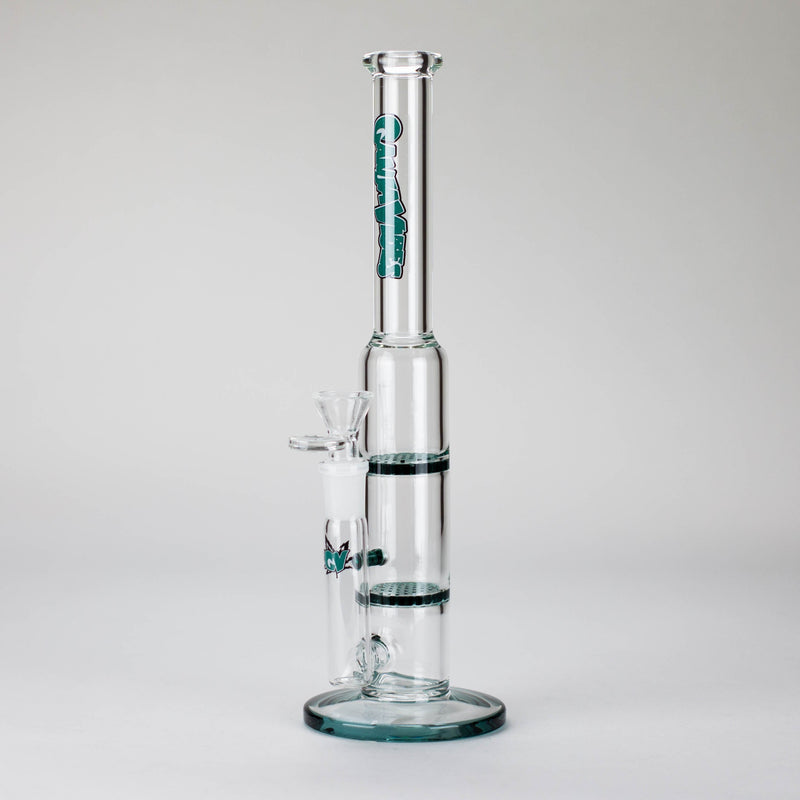 O Ganja vibes | 11" Double Honeycomb Percolator Glass Bong