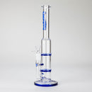 Ganjavibes | 11" Double Honeycomb Percolator Glass Bong Glass Bong Maple Craft Inc Blue