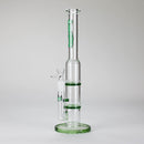 Ganjavibes | 11" Double Honeycomb Percolator Glass Bong Glass Bong Maple Craft Inc Green