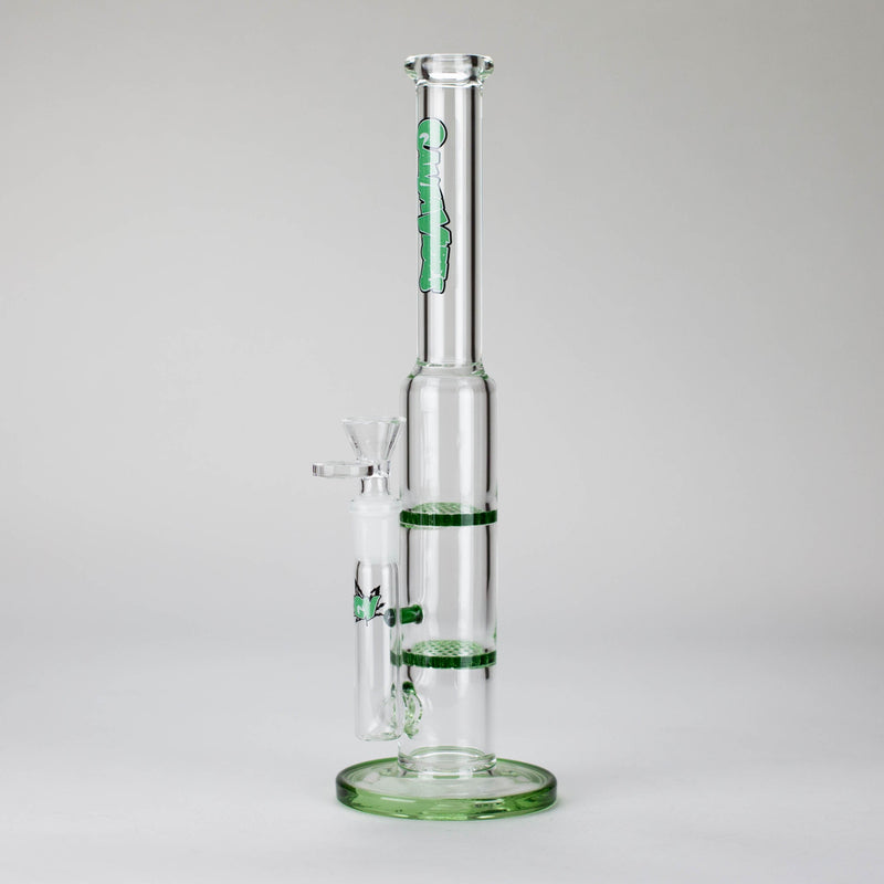 O Ganja vibes | 11" Double Honeycomb Percolator Glass Bong