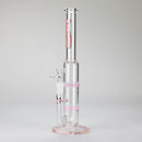 Ganjavibes | 11" Double Honeycomb Percolator Glass Bong Glass Bong Maple Craft Inc Pink