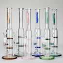 Ganjavibes | 11" Double Honeycomb Percolator Glass Bong Glass Bong Maple Craft Inc