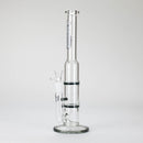 Ganjavibes | 11" Double Honeycomb Percolator Glass Bong Glass Bong Maple Craft Inc Grey