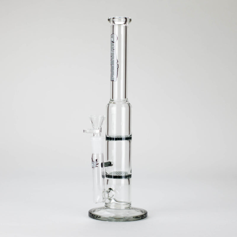 O Ganja vibes | 11" Double Honeycomb Percolator Glass Bong