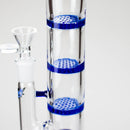 Ganjavibes | 11" Triple Honeycomb Percolator Glass Bong Glass Bong Maple Craft Inc