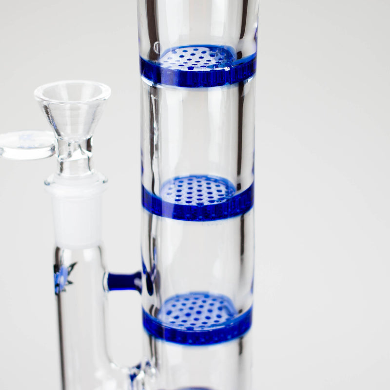 O Ganja vibes | 11" Triple Honeycomb Percolator Glass Bong