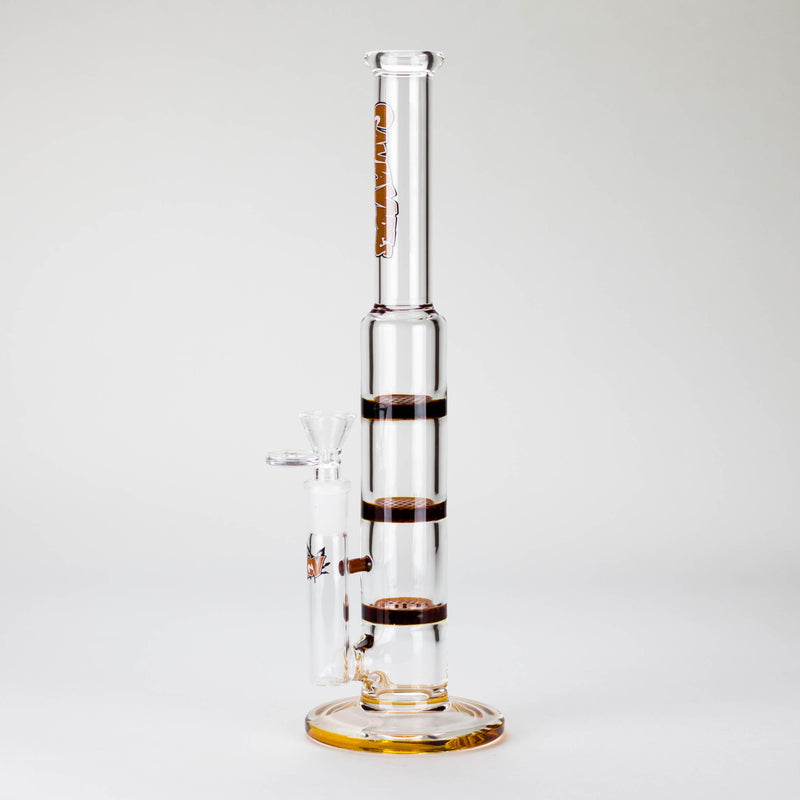 O Ganja vibes | 11" Triple Honeycomb Percolator Glass Bong