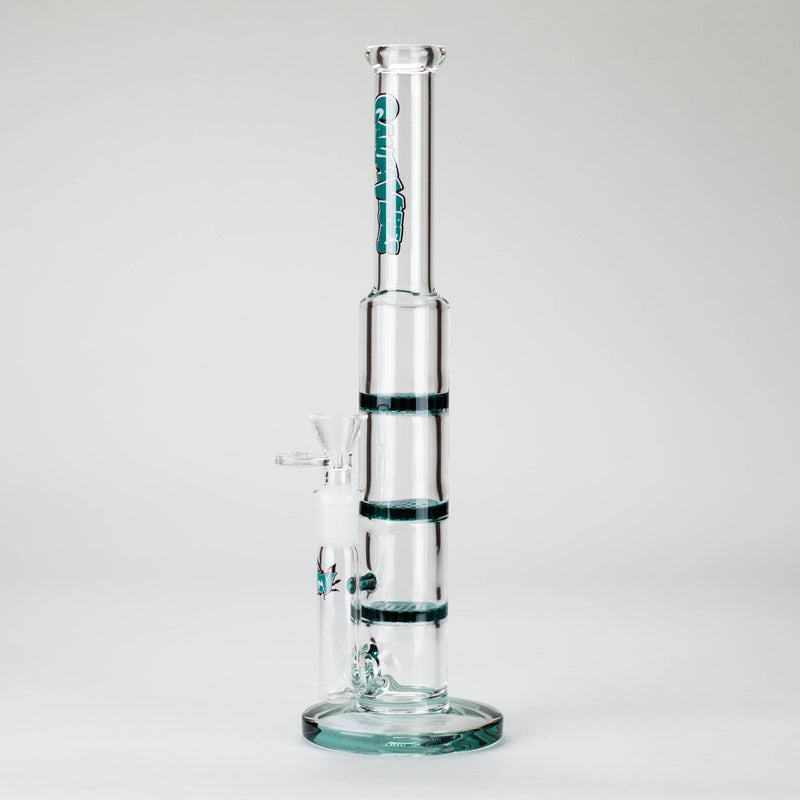 O Ganja vibes | 11" Triple Honeycomb Percolator Glass Bong