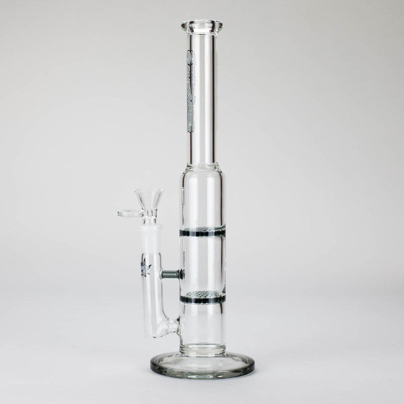 O Ganja vibes | 11" Double Honeycomb Percolator Glass Bong