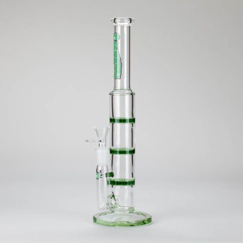 O Ganja vibes | 11" Triple Honeycomb Percolator Glass Bong