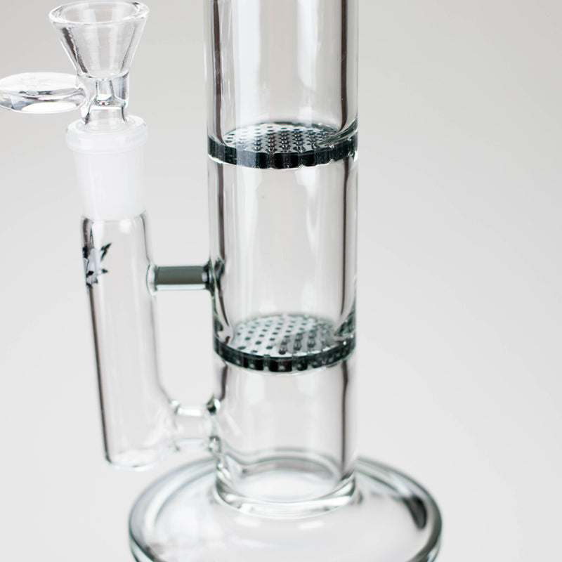 O Ganja vibes | 11" Double Honeycomb Percolator Glass Bong