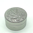 Engraved Hemp Leaf Grinder 52mm 3parts Box of 12 [GRI036] Display Pack NIBO Distribution