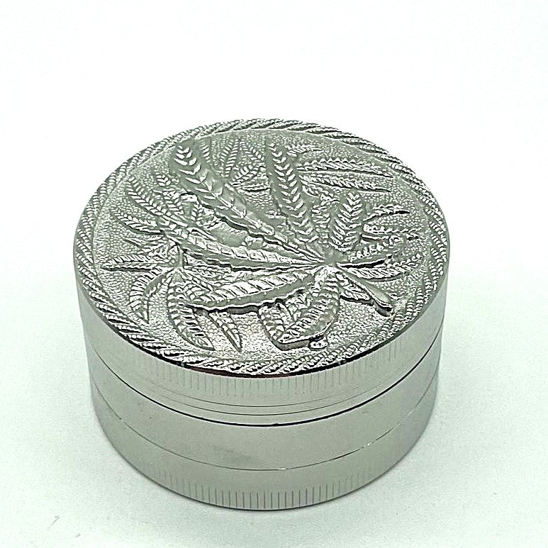 Engraved Hemp Leaf Grinder 52mm 3parts Box of 12 [GRI036]_1